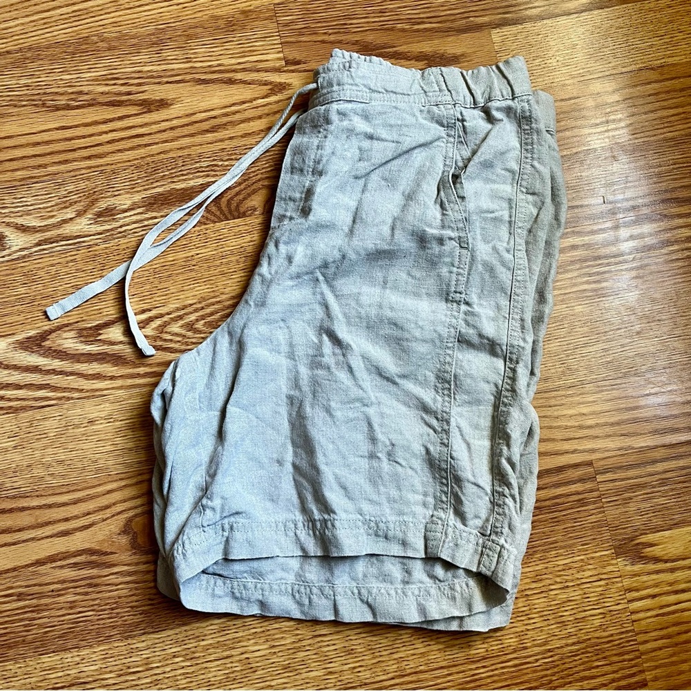 J. Jill 100% linen drawstring shorts